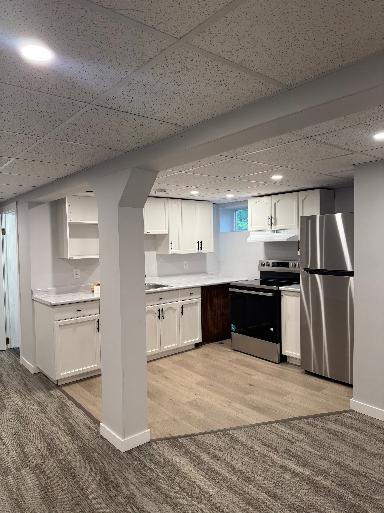 View into the Lower Suite kitchen