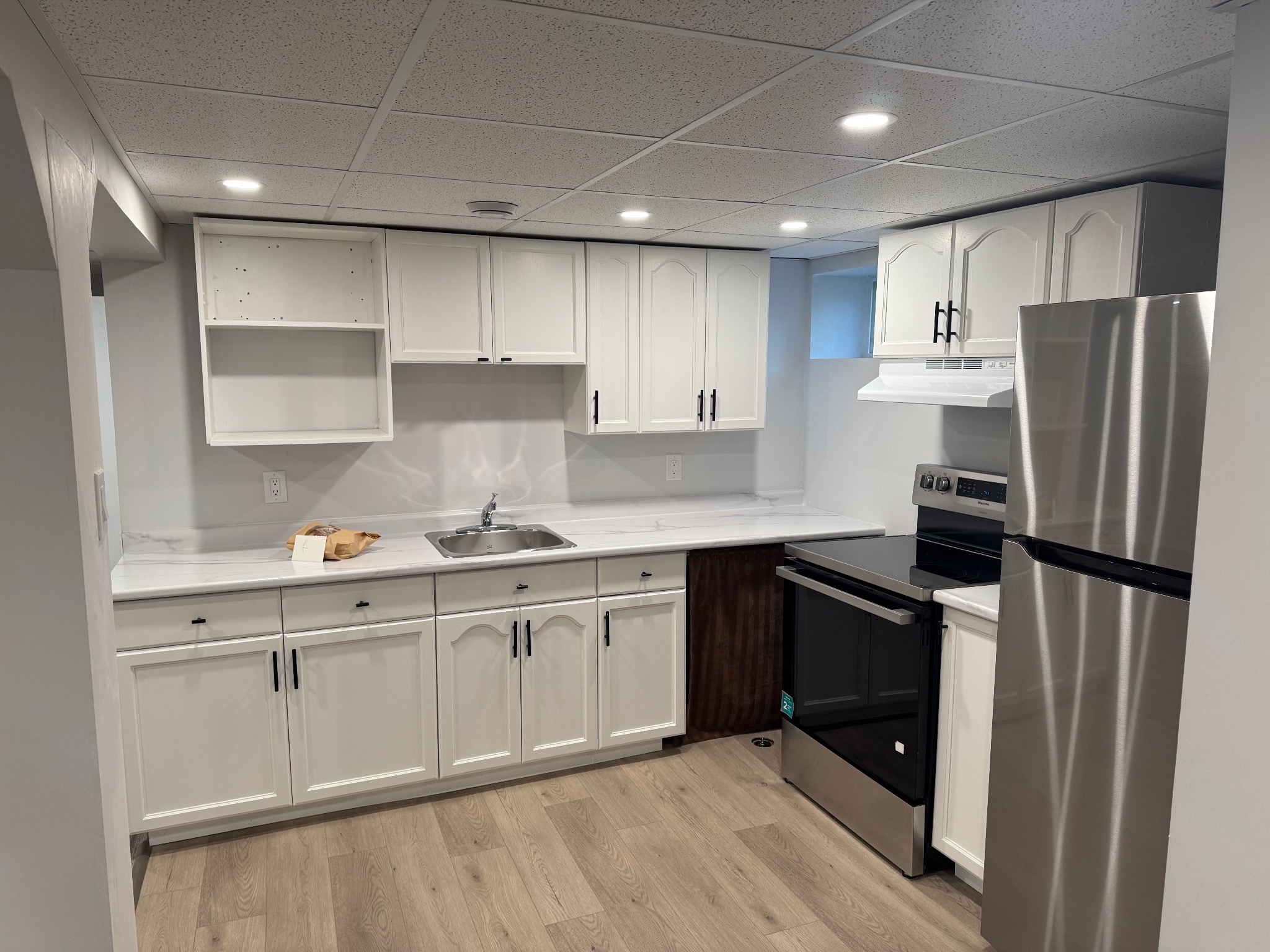 Kitchen in the private Lower Suite